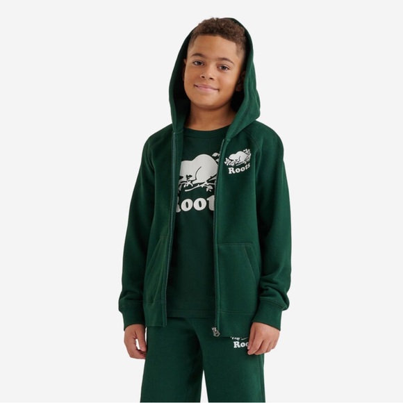 Roots Green Sweater Size 7-8 - Picture 1 of 8